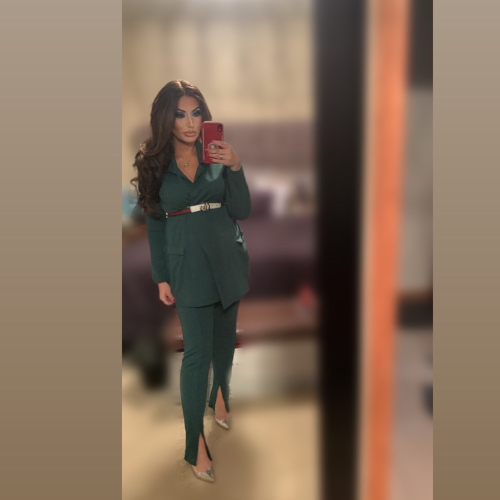 Two piece Maternity tie waist jacket and pants